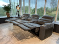 Диван Джинато тройной (Реклайнеры, Кожа, Домашний кинотеатр) магазин Москва